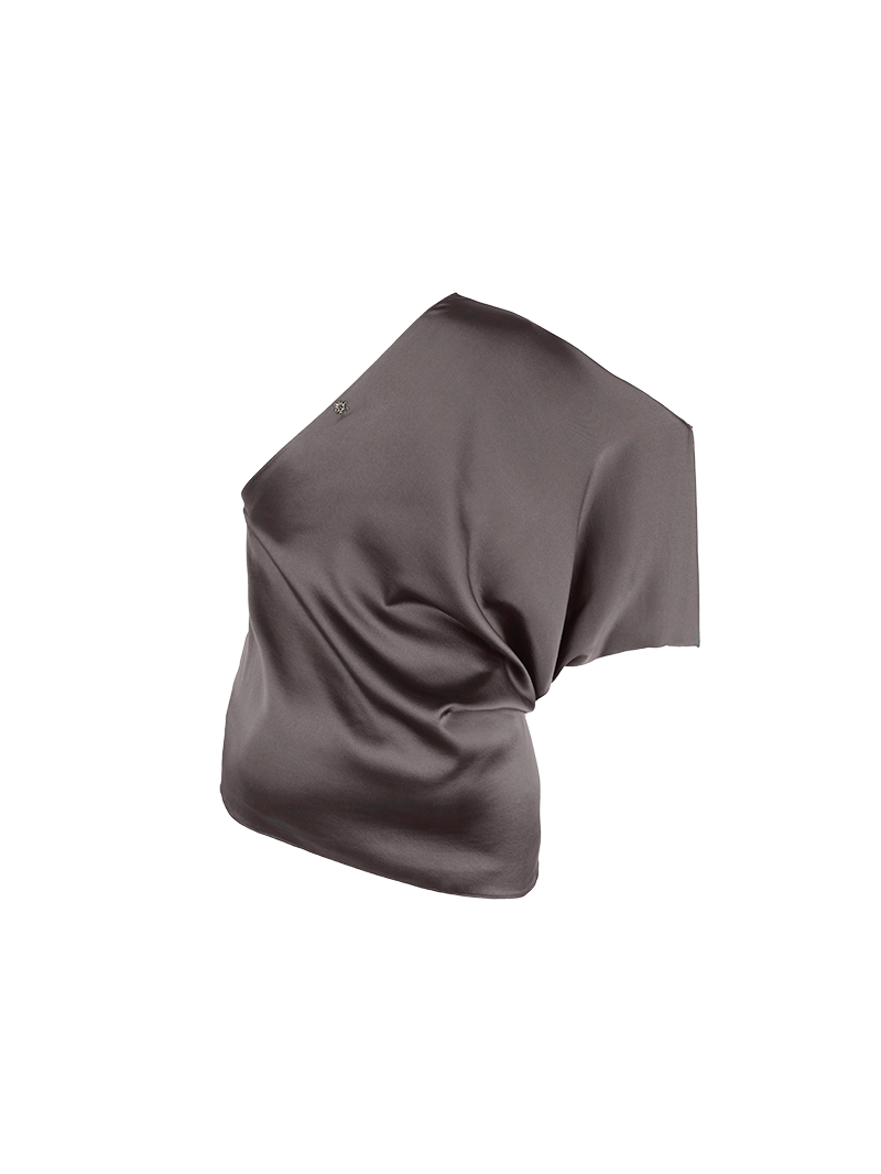 Ganesha top in elephant warm grey-beige - ghost back view