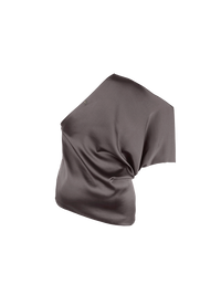Ganesha top in elephant warm grey-beige - ghost back view