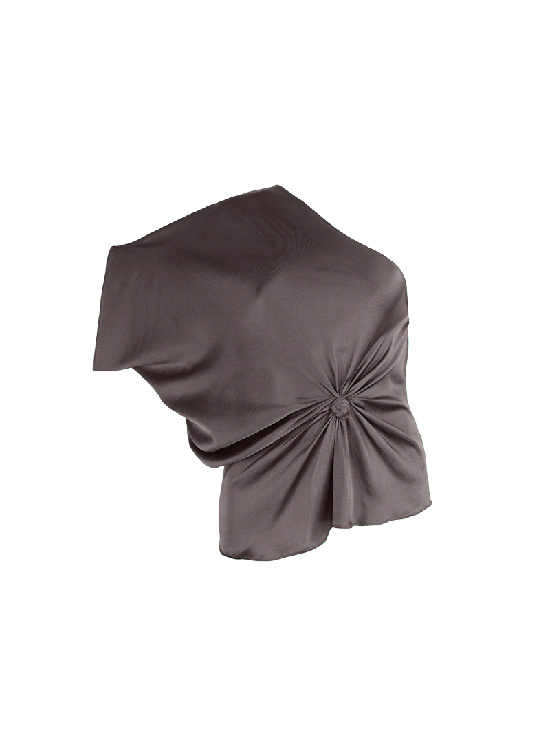 Ganesha top in elephant warm grey-beige - ghost front view
