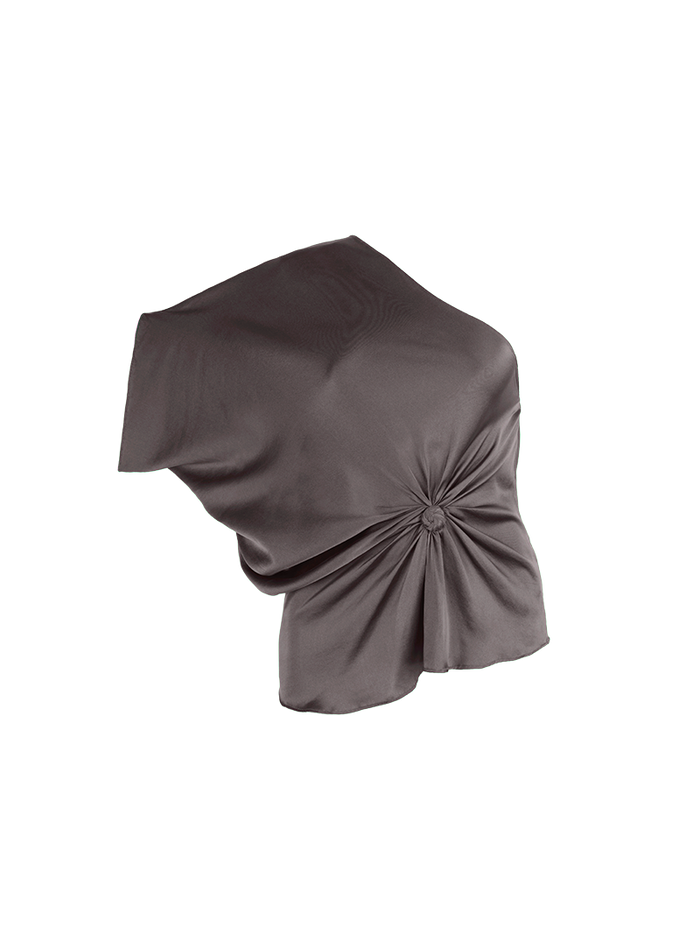Ganesha top in elephant warm grey-beige - ghost front view
