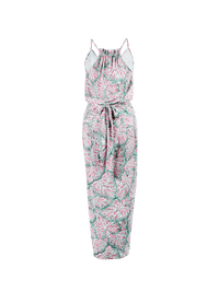 Gauri midi dress in caladium print - ghost back view