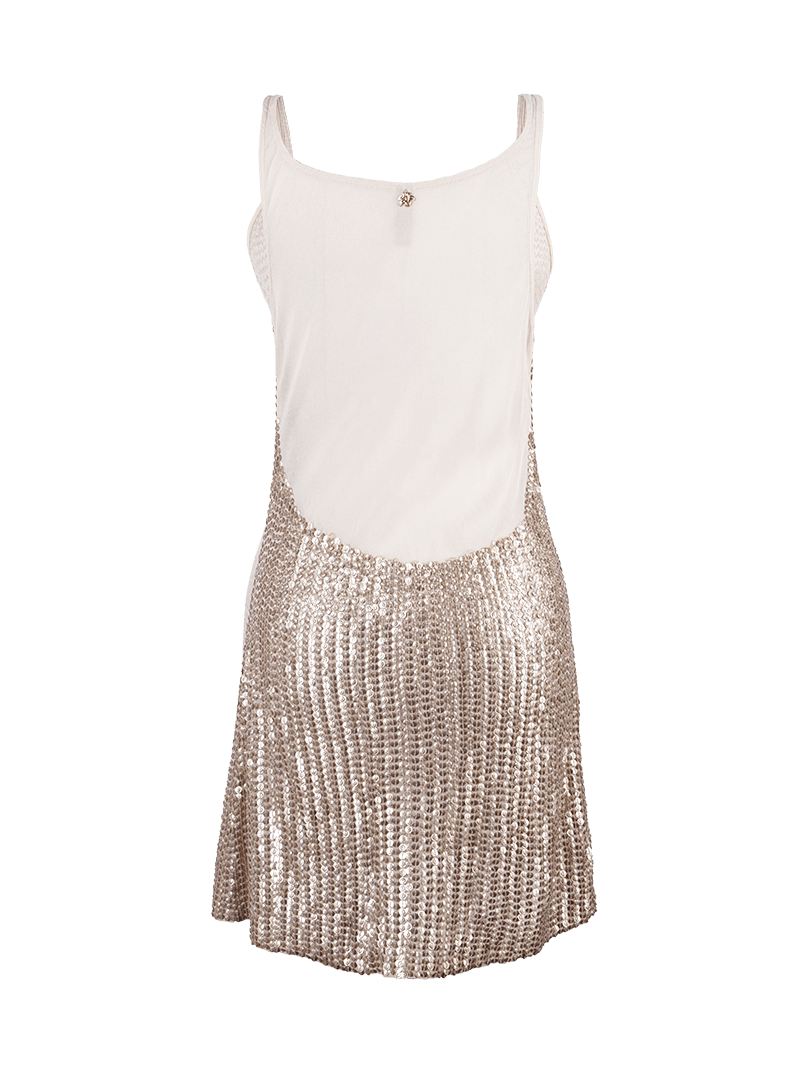 Hora beaded mini dress blush - ghost back view