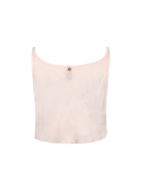 Hora beaded mini top in blush color - ghost back view