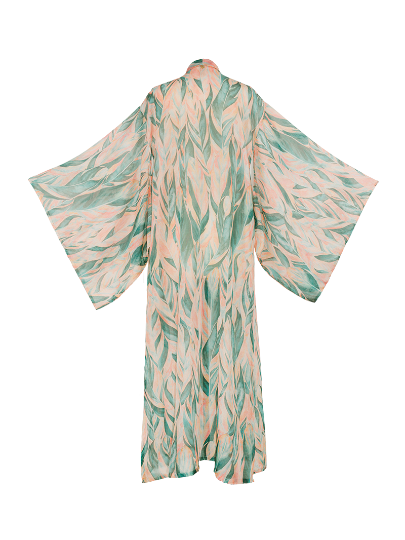 Kyoto maxi kimono - ghost back view