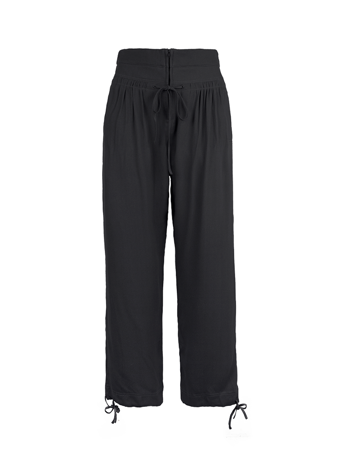 Luma pants in black - ghost front view