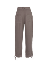 Luma pants in elephant warm grey taupe  - ghost back view