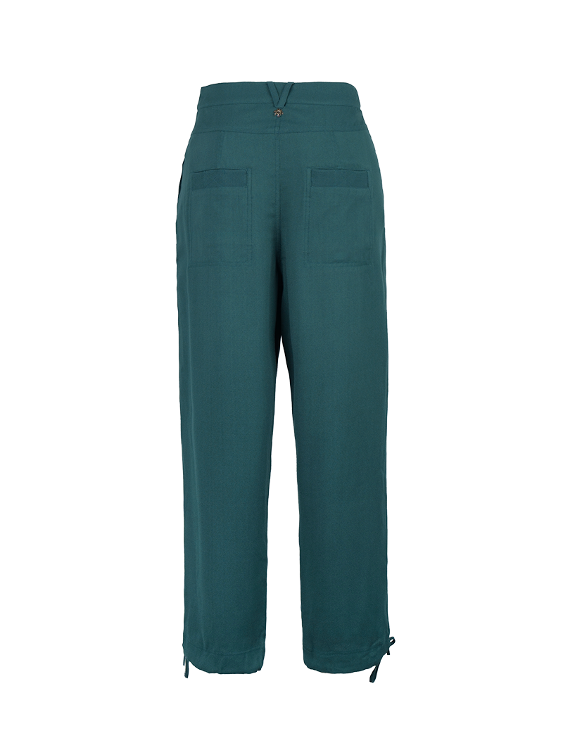 Luma pants in pine green - ghost back view
