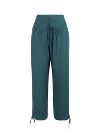 Luma pants in pine green - ghost front view