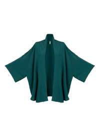Marina short kimono in pine green - ghost front view