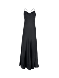 Maz maxi black dress - ghost front view