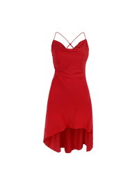 Maz mini dress in red - ghost front view