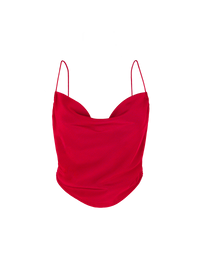 Maz top in red - ghost front view