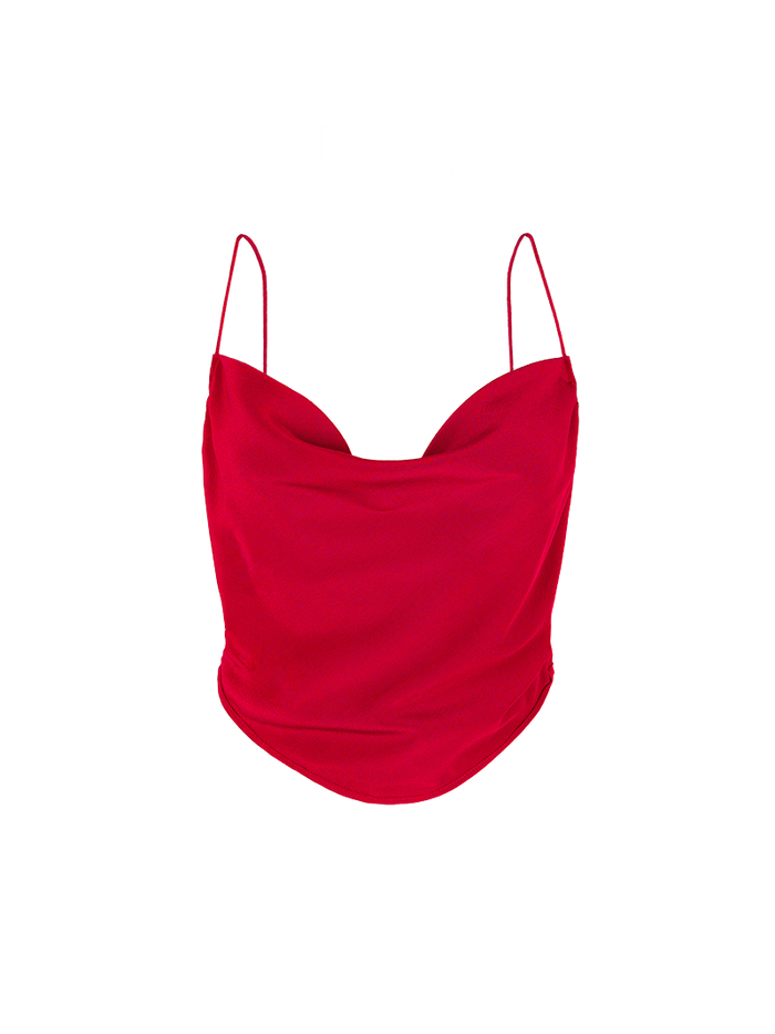 Maz top in red - ghost front view