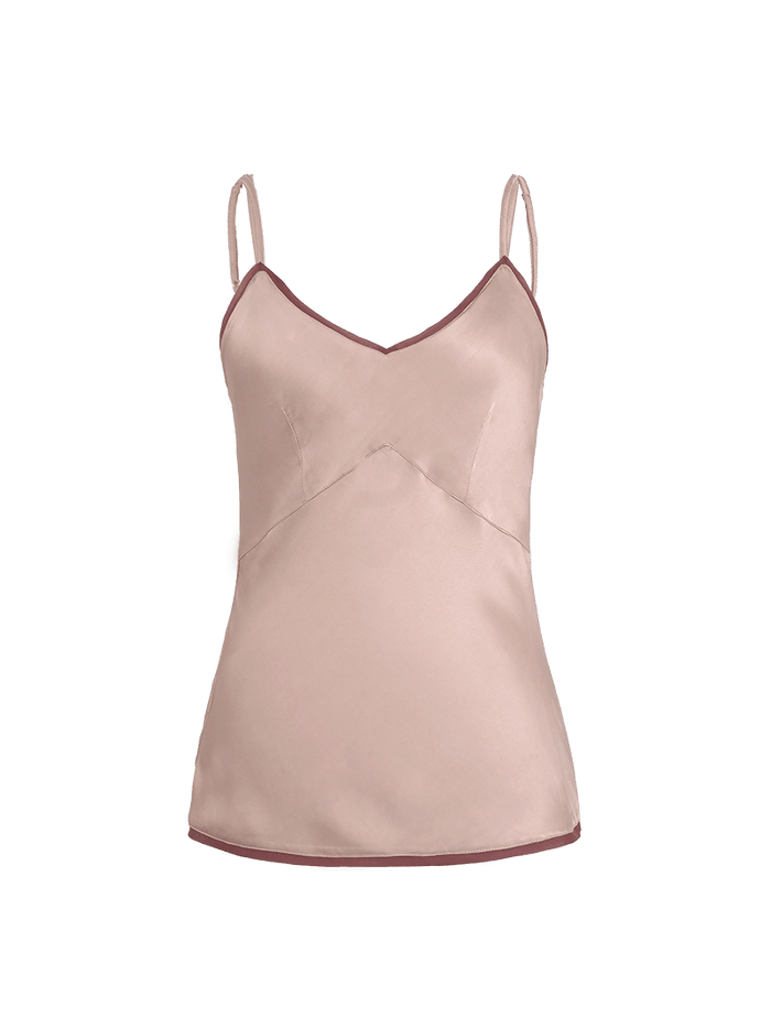 Melody Top in wood rose color - ghost front view