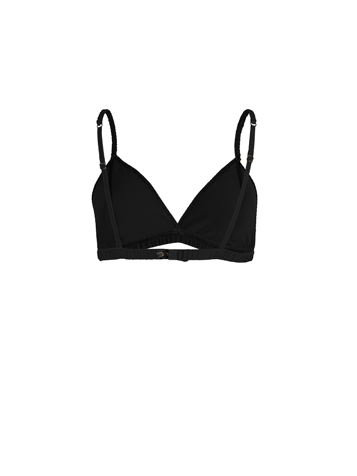 Polie bra in black - ghost back view