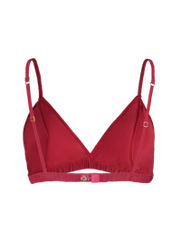 Polie silk crepe bra in red - ghost back view