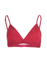 Polie silk crepe bra in red - ghost front view