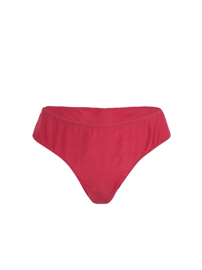 Polie silk crepe underwear in red - ghost front view