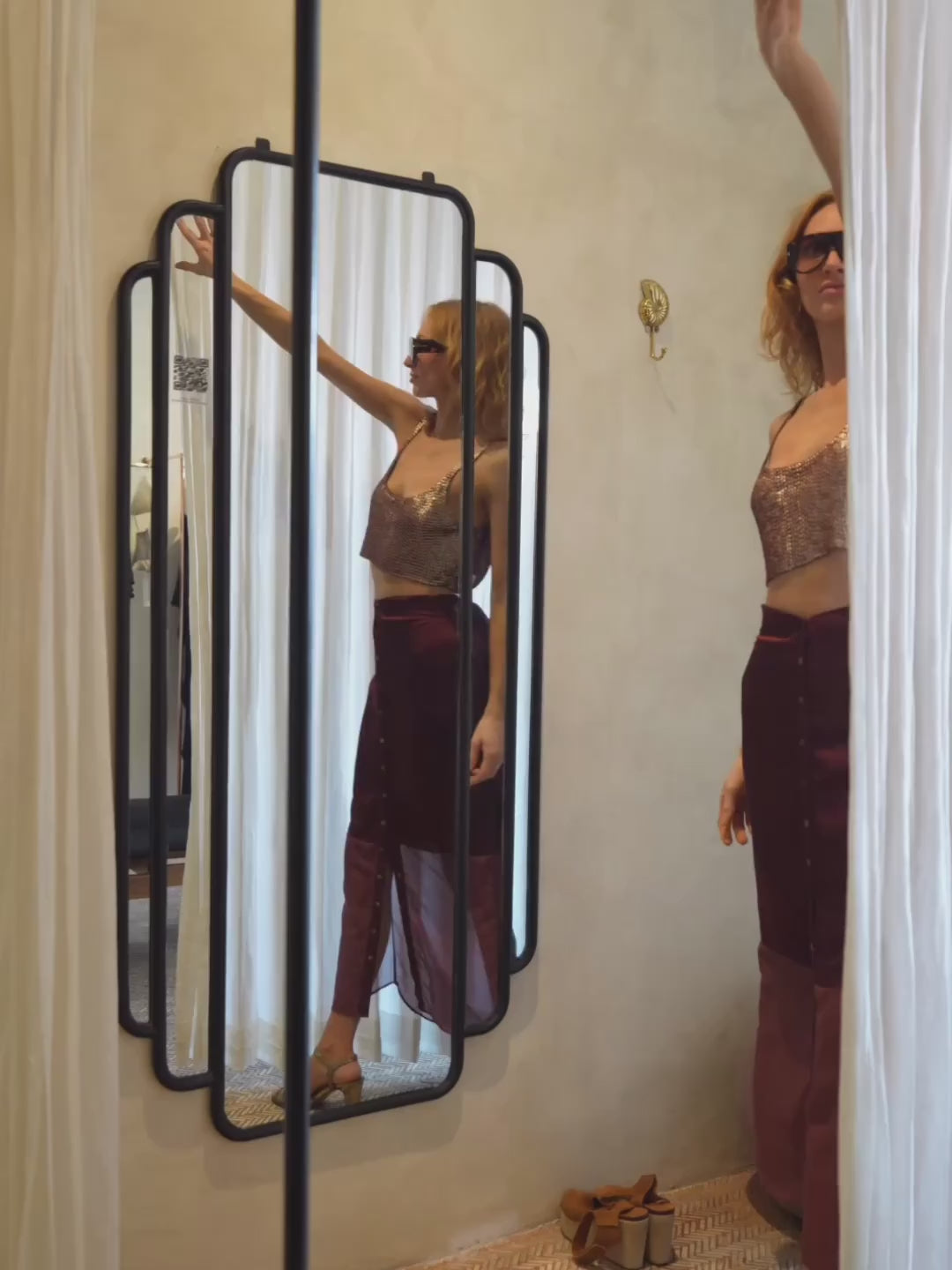 Josie shirt dress in wine - styling video