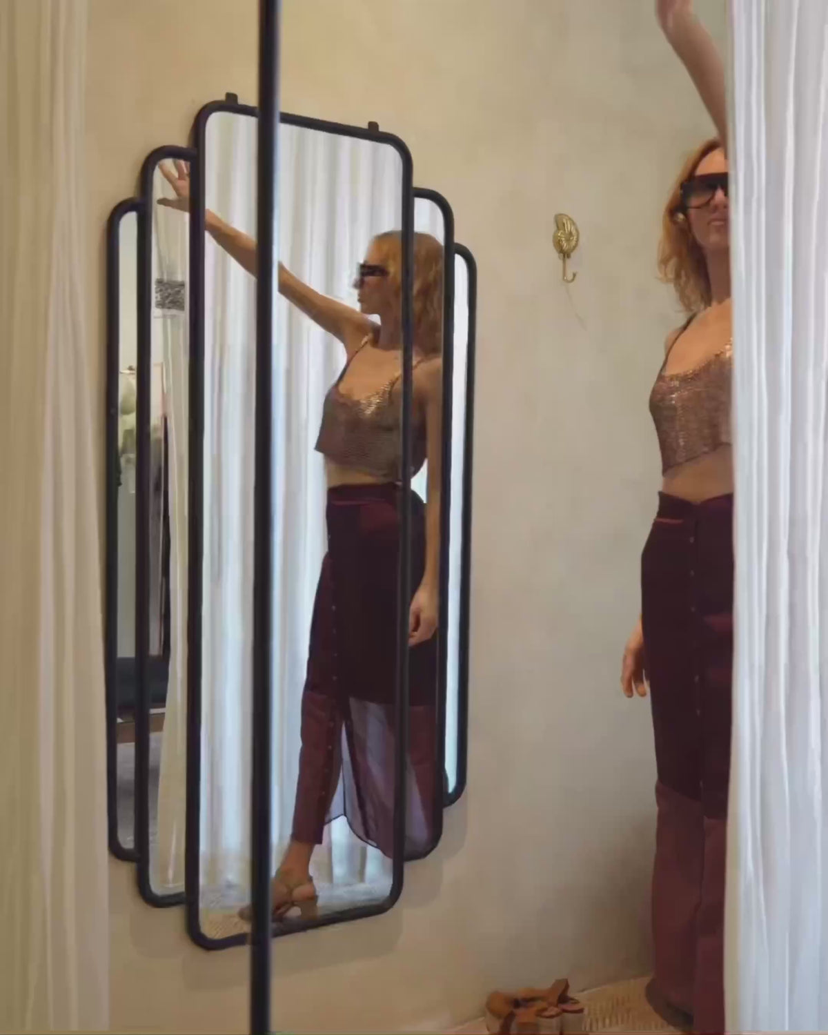 Josie shirt dress in deep wine - styling video