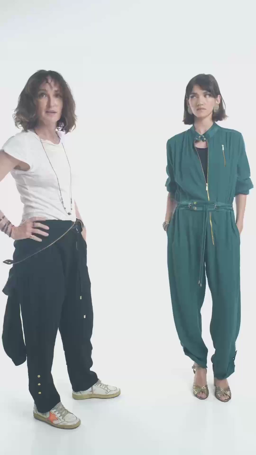 Berlin maxi jumpsuit in pine green - styling video