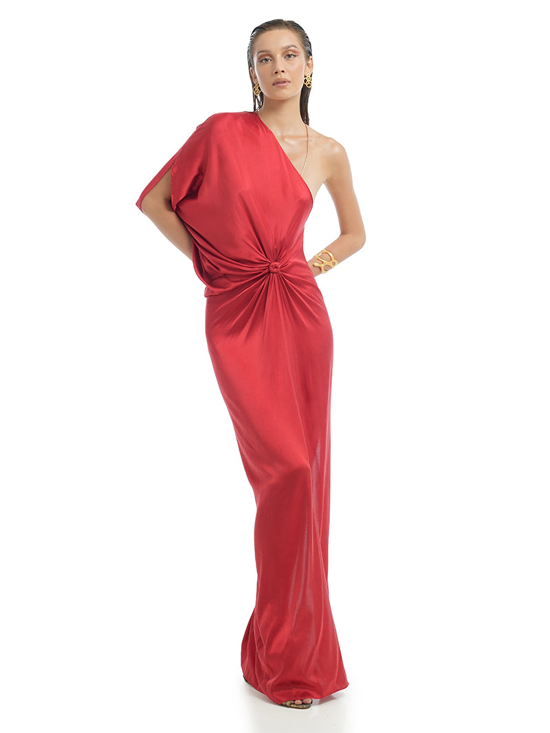 Ganesha Maxi Dress in red - video