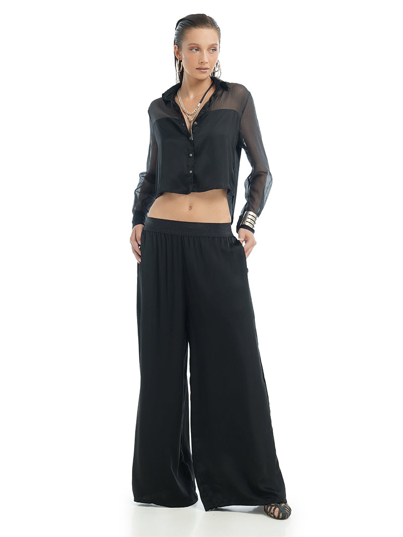 Nova wide leg pants in black - video