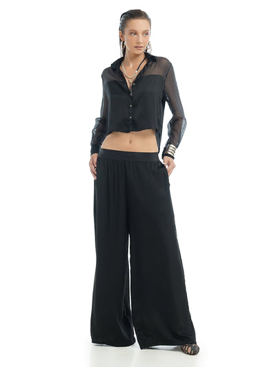Nova wide leg pants in black - video