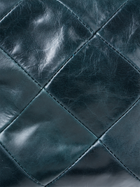 Rimba leather shoulder bag - ghost diamond pattern closeup view
