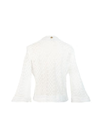 Snake Bolero in white - ghost back view