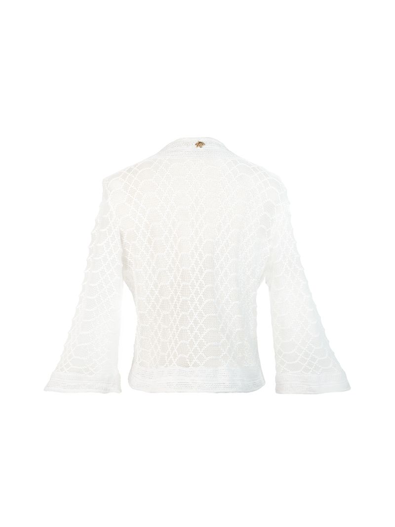 Snake Bolero in white - ghost back view