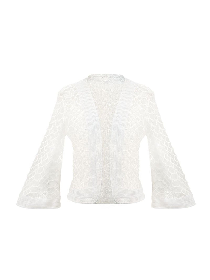 Snake Bolero in white - ghost front view