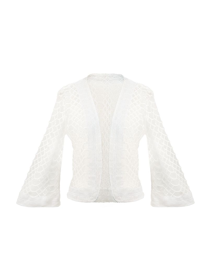 Snake Bolero in white - ghost front view