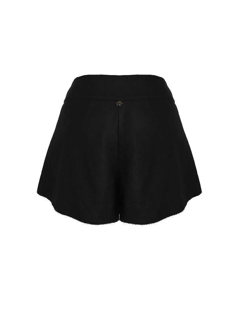 Tulip shorts in black - ghost back view
