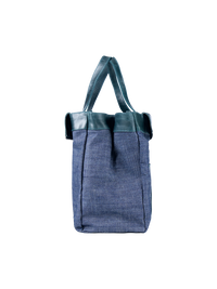 Victoria leather bag in pine green - ghost inner side view