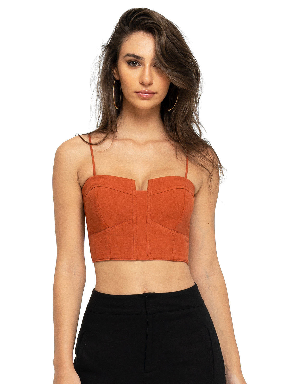 Elsa Bustier Top Terracotta