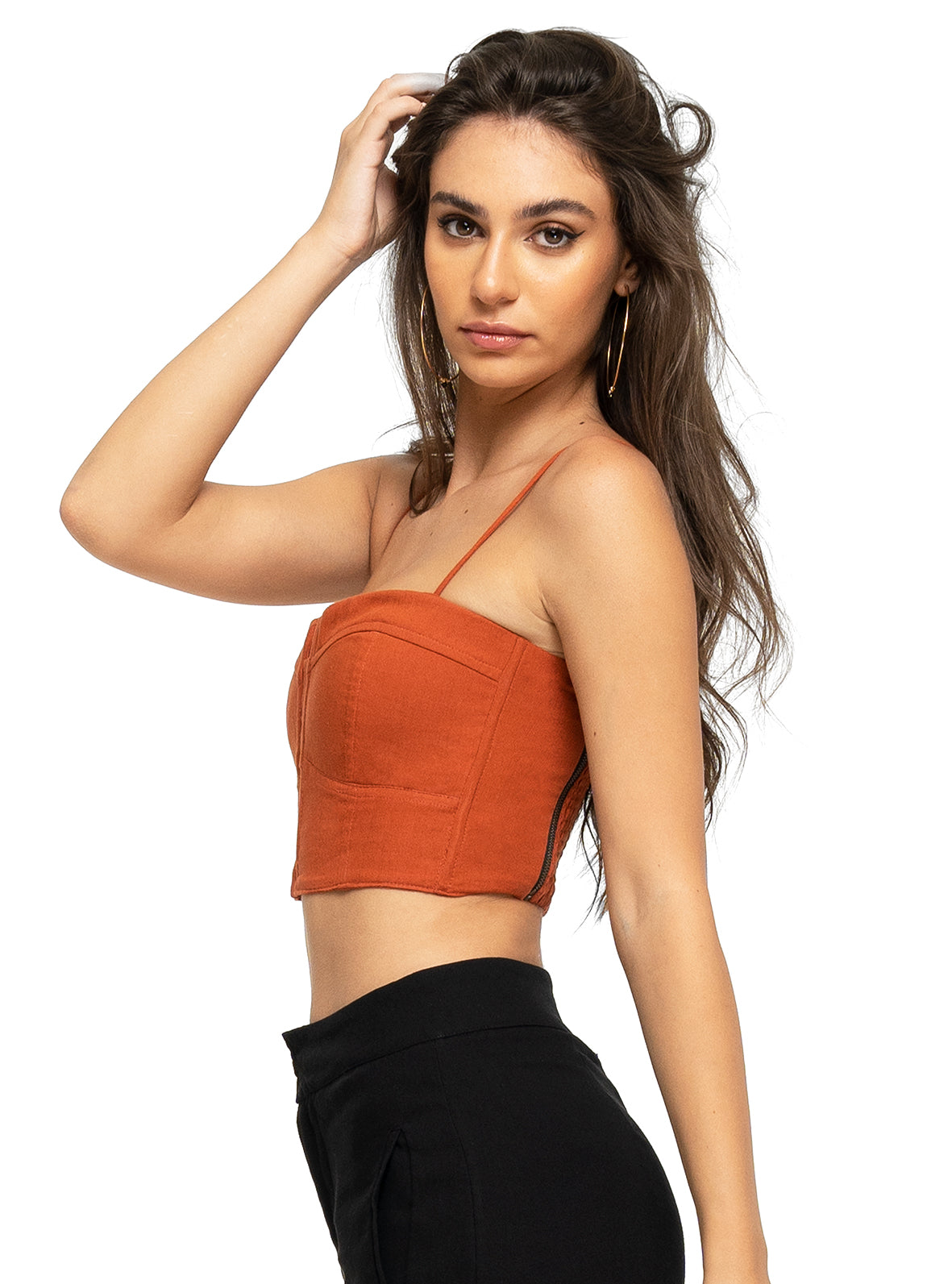 Elsa Bustier Top Terracotta
